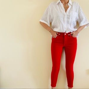 New Ralph Lauren premier skinny ankle jeans red